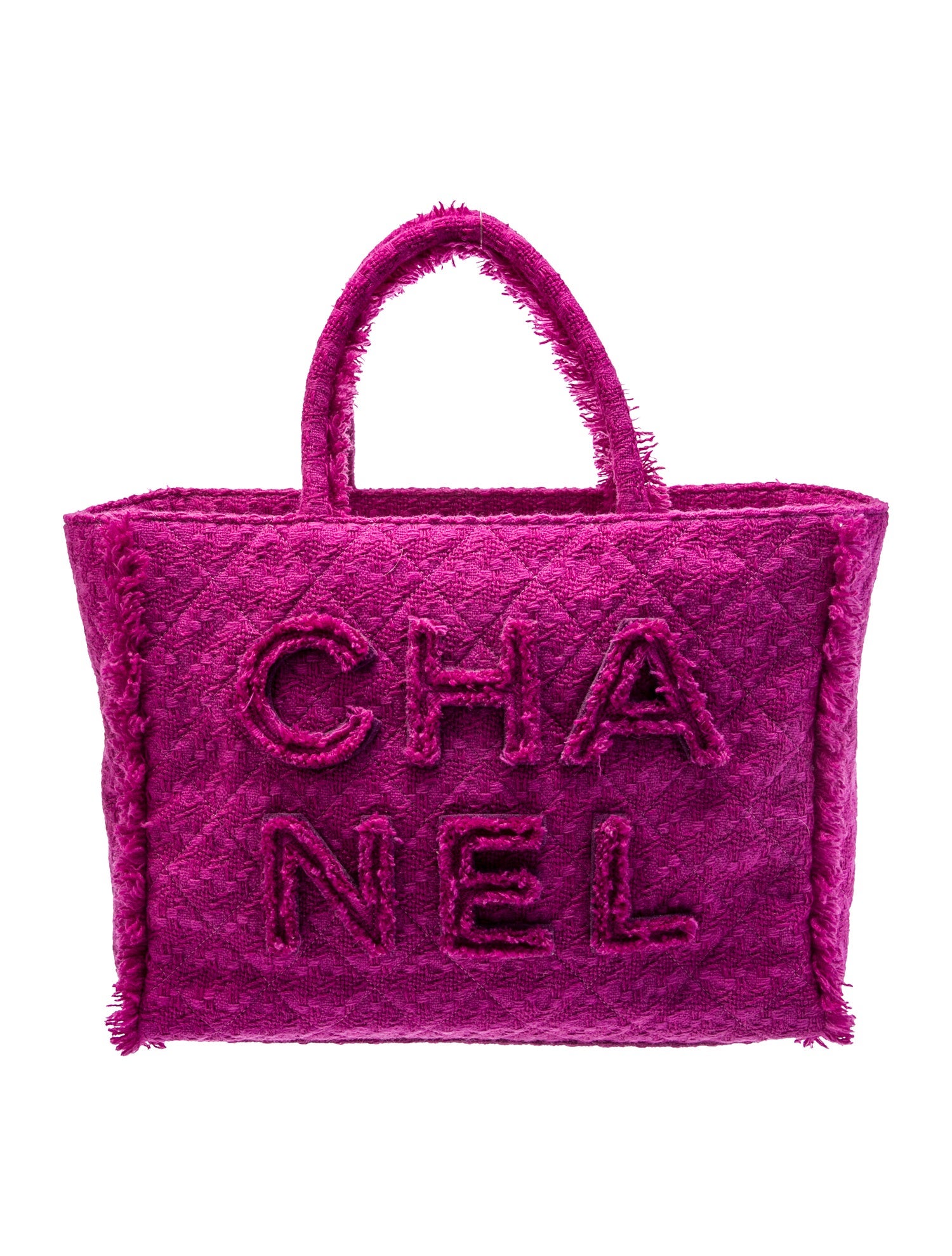 Chanel Tweed Giant Logo Shopping Tote
