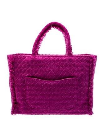 Chanel Tweed Giant Logo Shopping Tote
