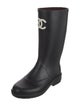 Chanel Interlocking CC Logo Rubber Rain Boots