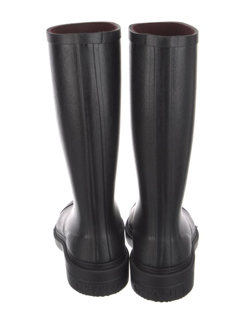 Chanel Interlocking CC Logo Rubber Rain Boots