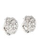 Chanel 18K Diamond Bouton de Camélia Earclip Earrings