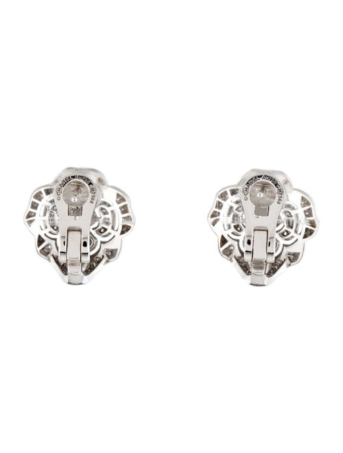 Chanel 18K Diamond Bouton de Camélia Earclip Earrings