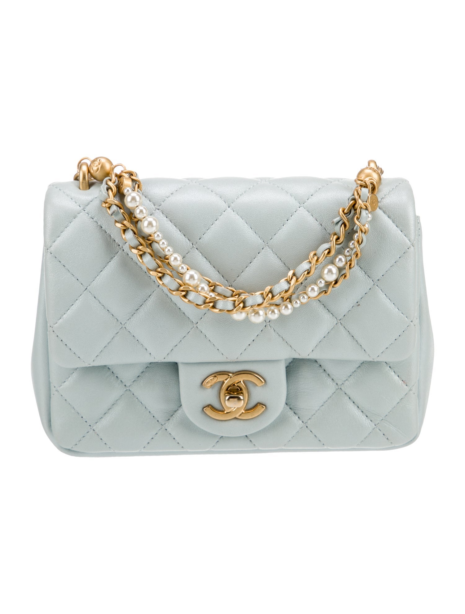 Chanel 2024 Pearl Twist Mini Square Flap Bag