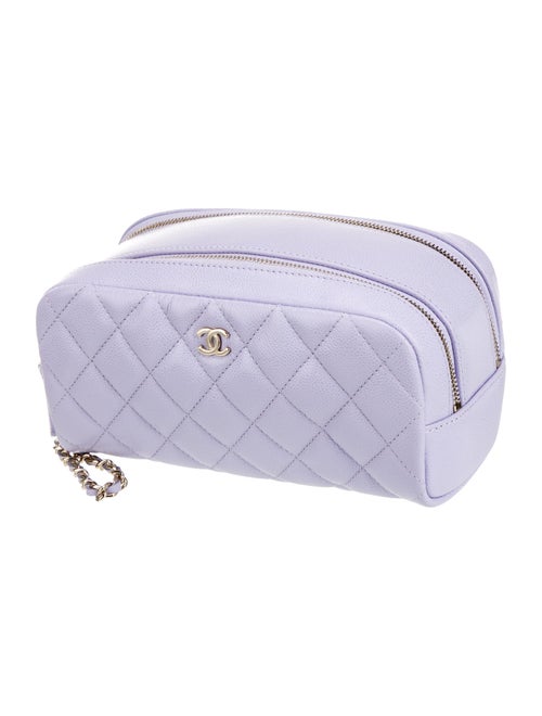 Chanel Caviar Quilted Cosmetic Pouch on Chain