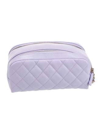 Chanel Caviar Quilted Cosmetic Pouch on Chain