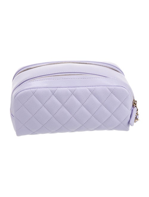 Chanel Caviar Quilted Cosmetic Pouch on Chain