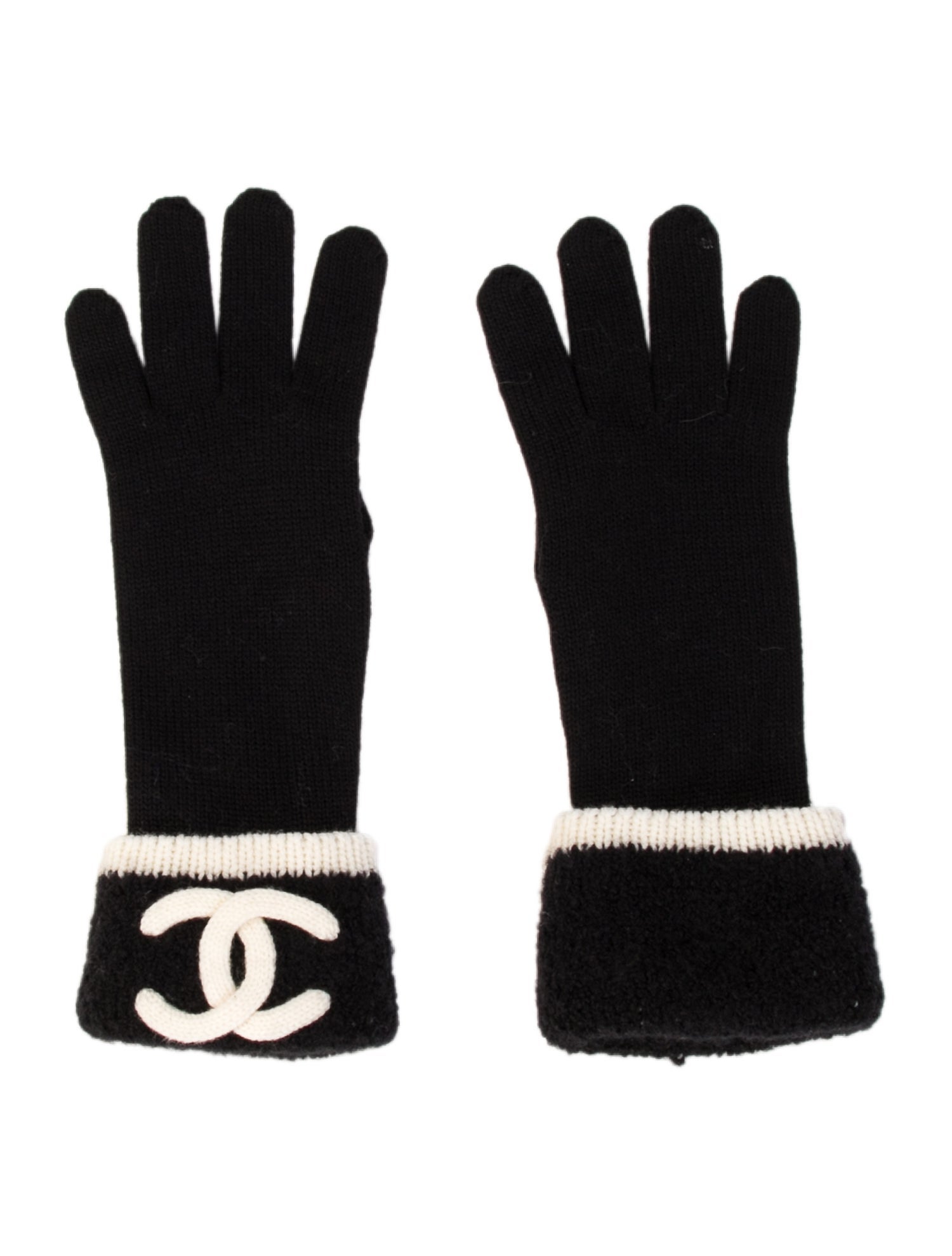 Chanel Interlocking CC Cashmere Gloves