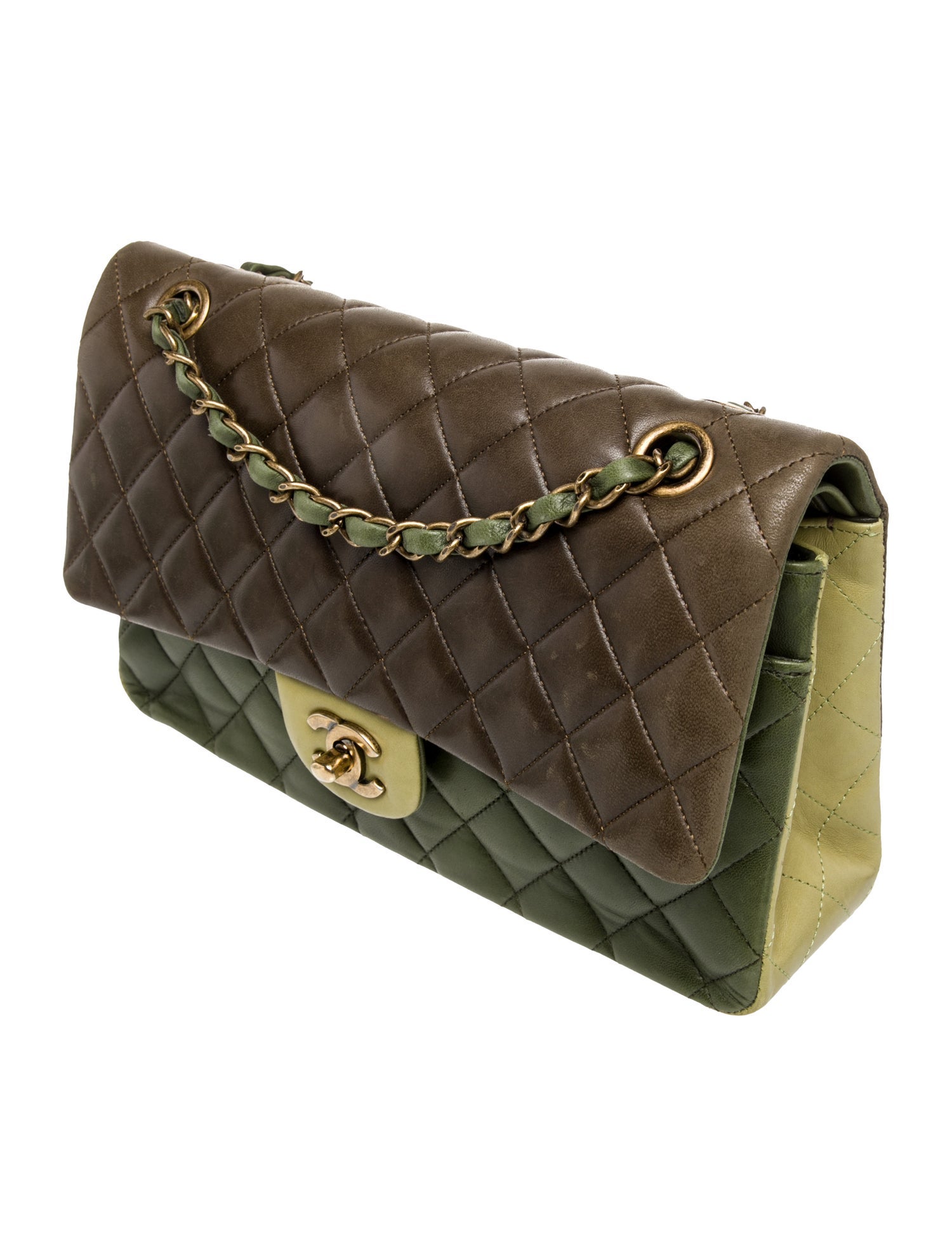 Chanel Classic Medium Tricolor Double Flap Bag