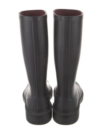 Chanel Interlocking CC Logo Rubber Rain Boots