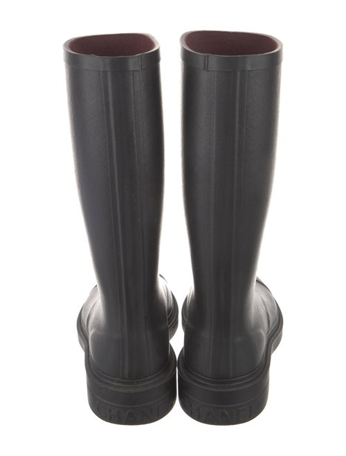 Chanel Interlocking CC Logo Rubber Rain Boots