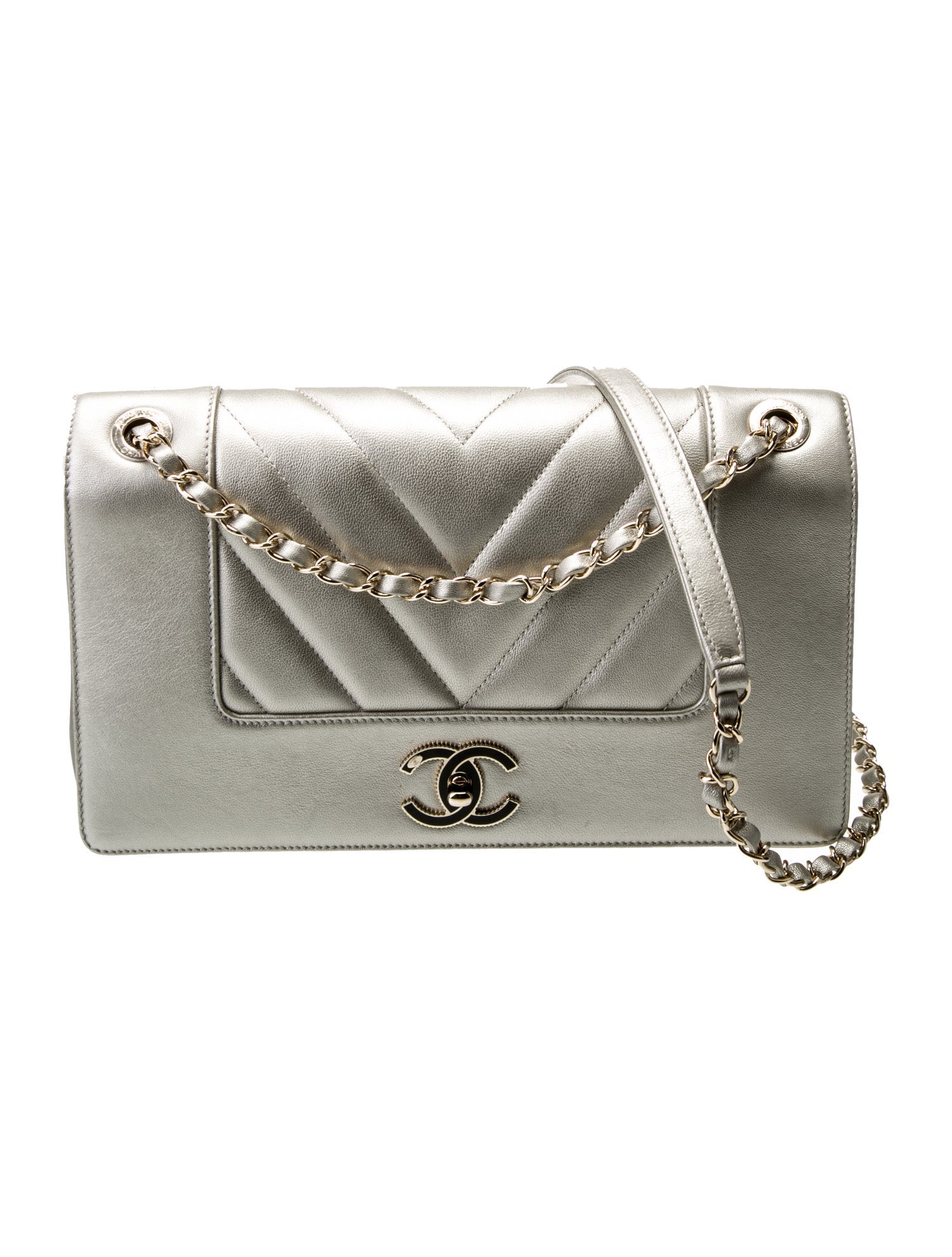 Chanel Chevron Mademoiselle Vintage Flap Bag