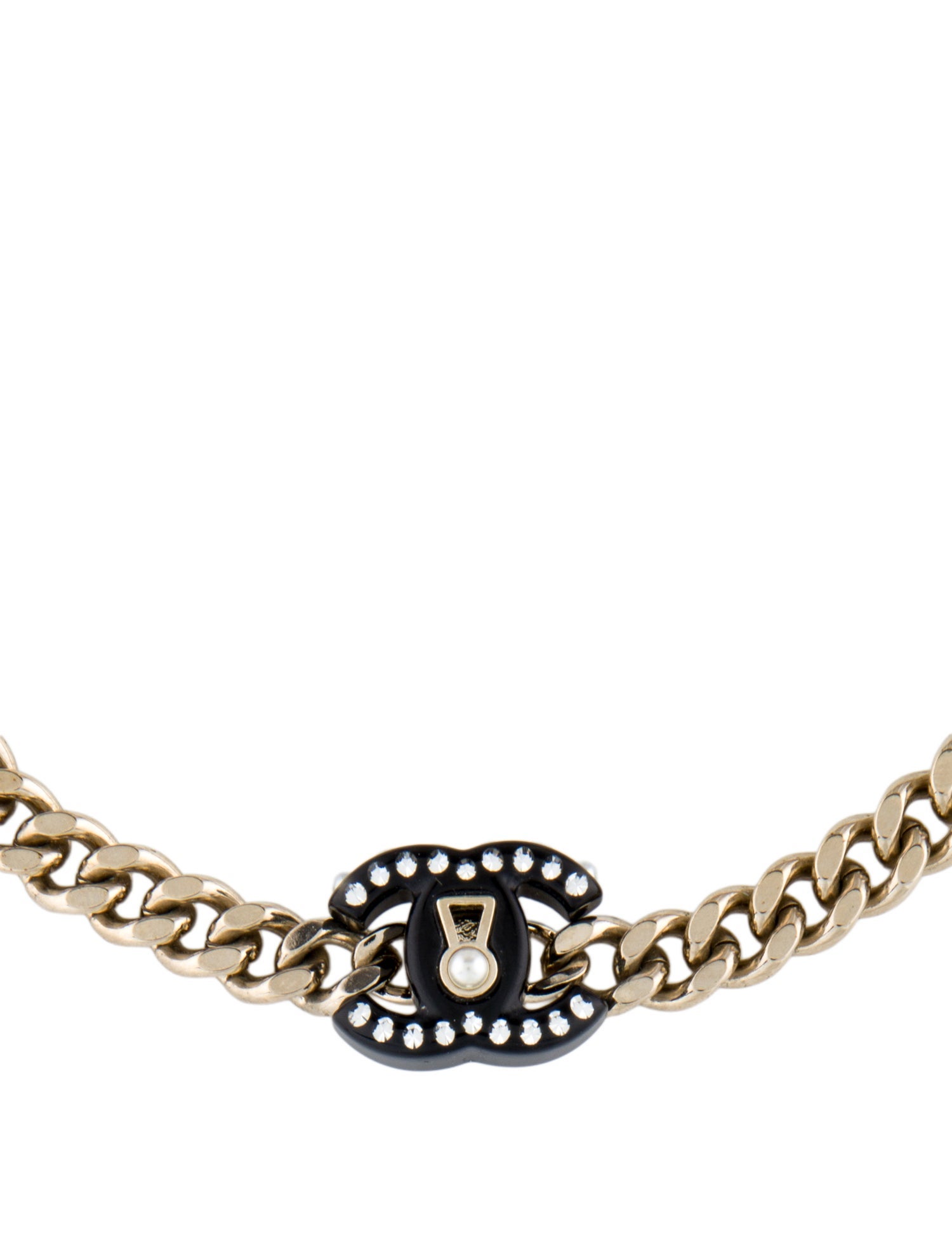 Chanel 2022 Faux Pearl, Strass & Resin CC Choker