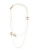 Chanel Faux Pearl, Strass & Resin CC Station Necklace