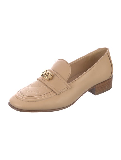 Chanel Interlocking CC Logo Leather Loafers
