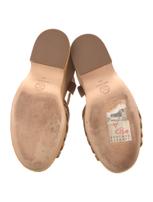 Chanel 2012 Interlocking CC Logo T-Strap Sandals