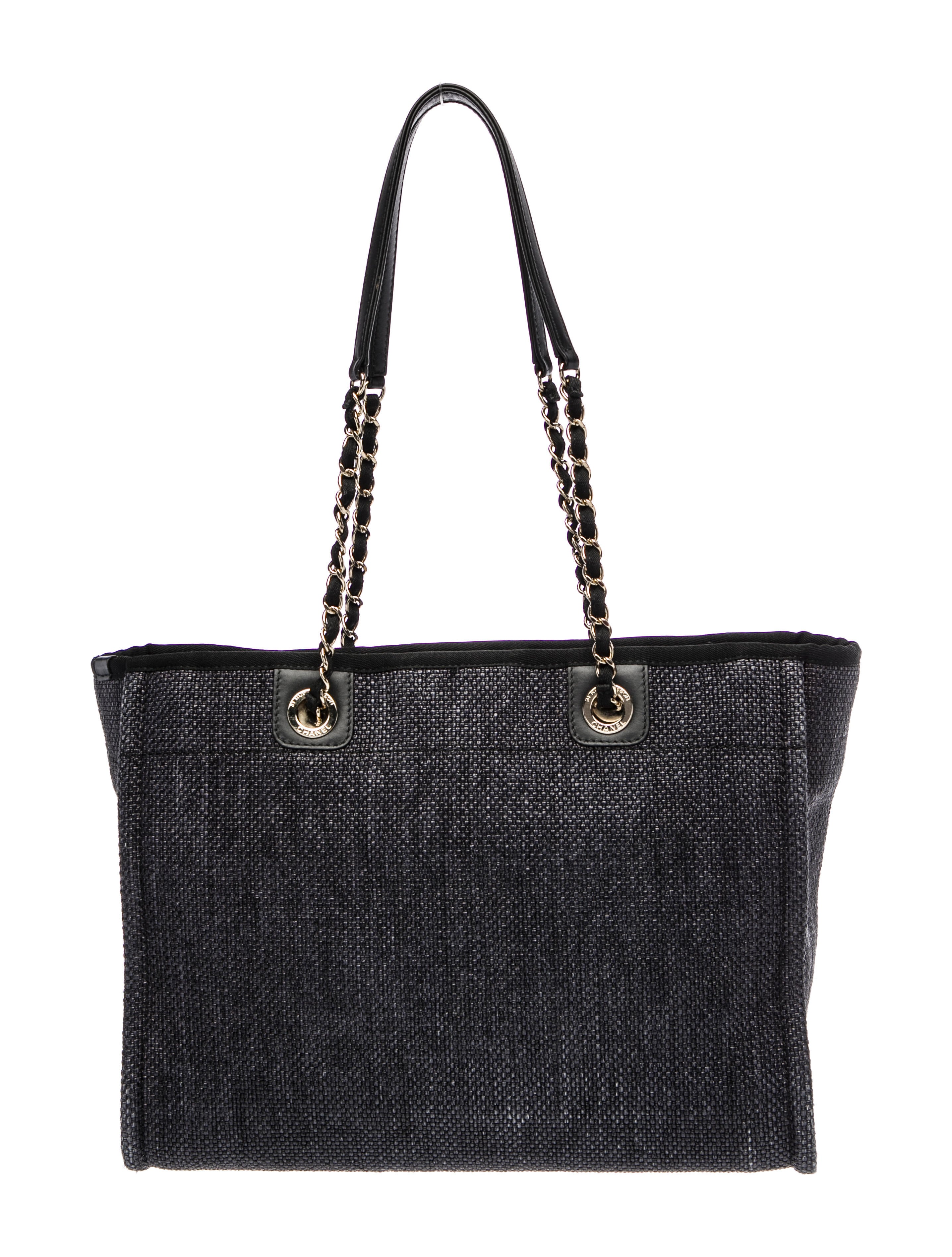 Chanel Small Raffia Deauville Shopping Bag