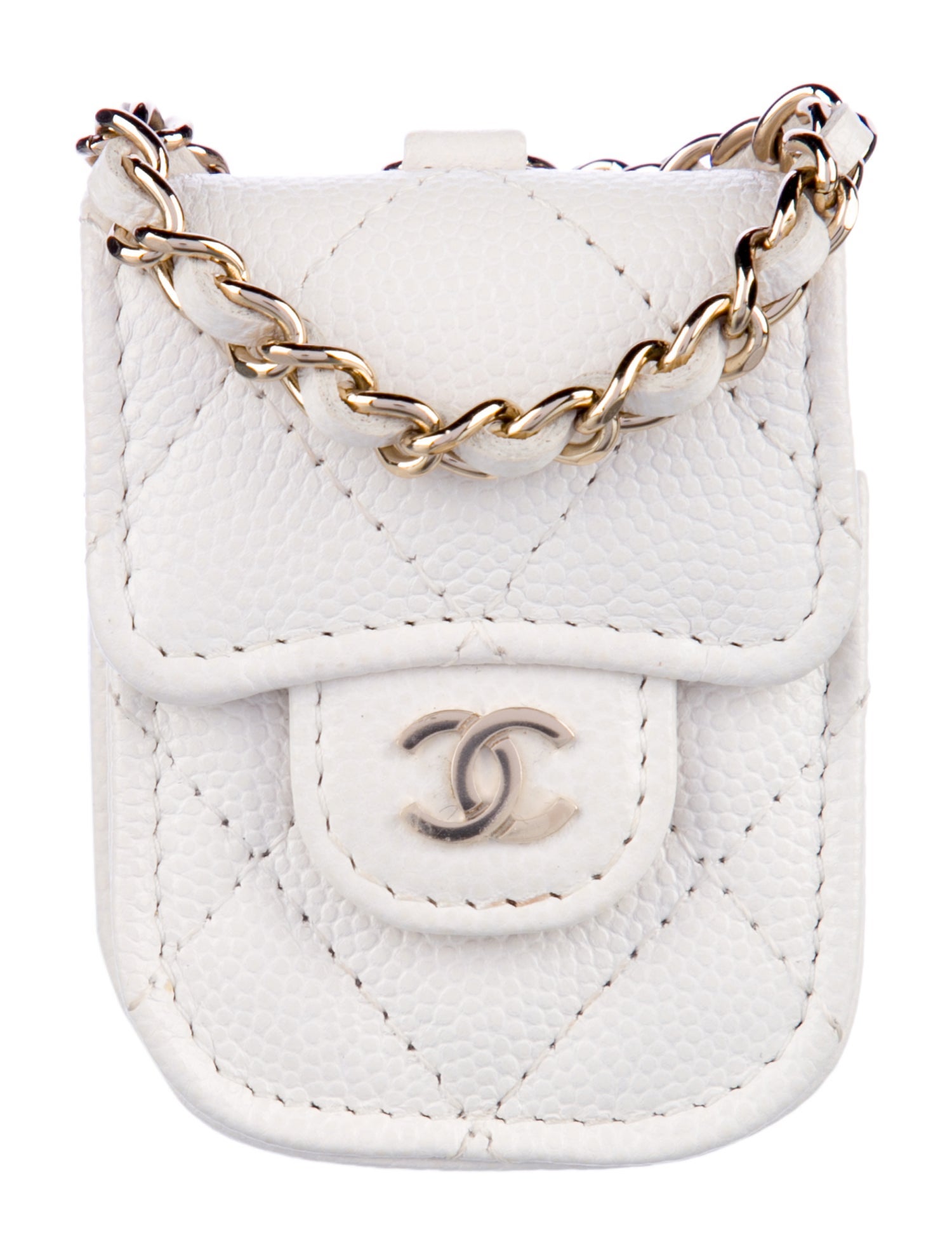 Chanel Caviar Quilted Airpod Case