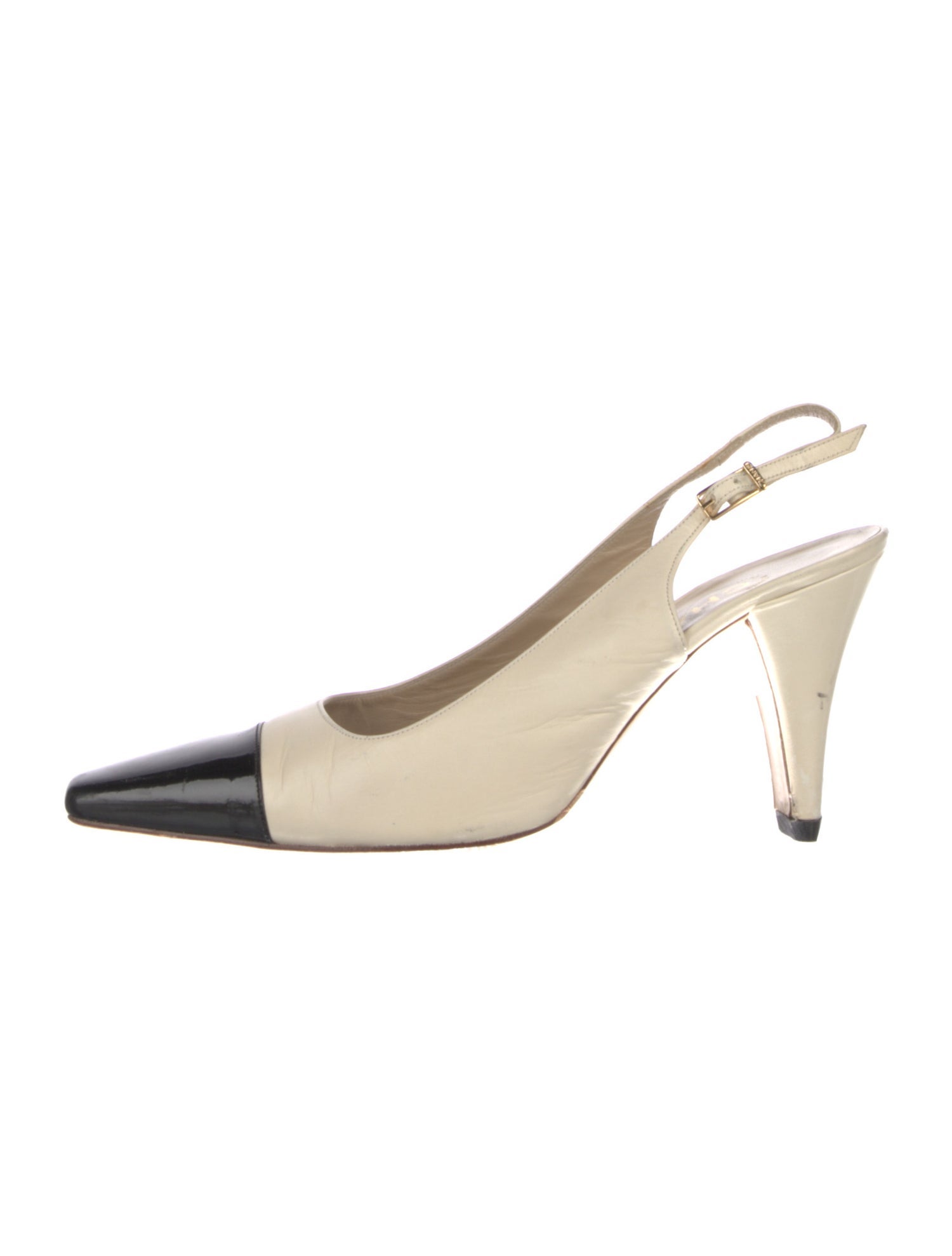 Chanel Vintage Leather Slingback Pumps