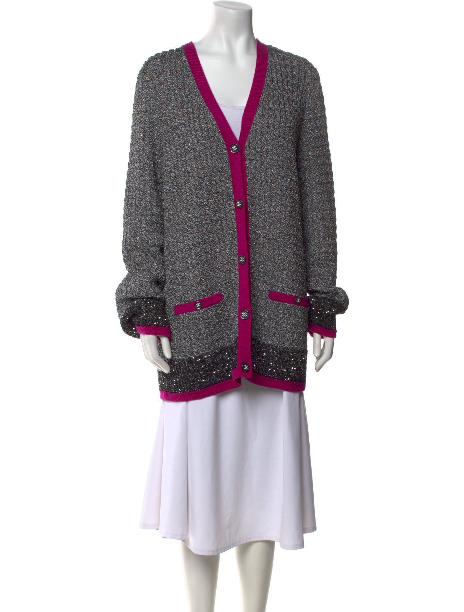 Chanel 2021 Colorblock Pattern Sweater