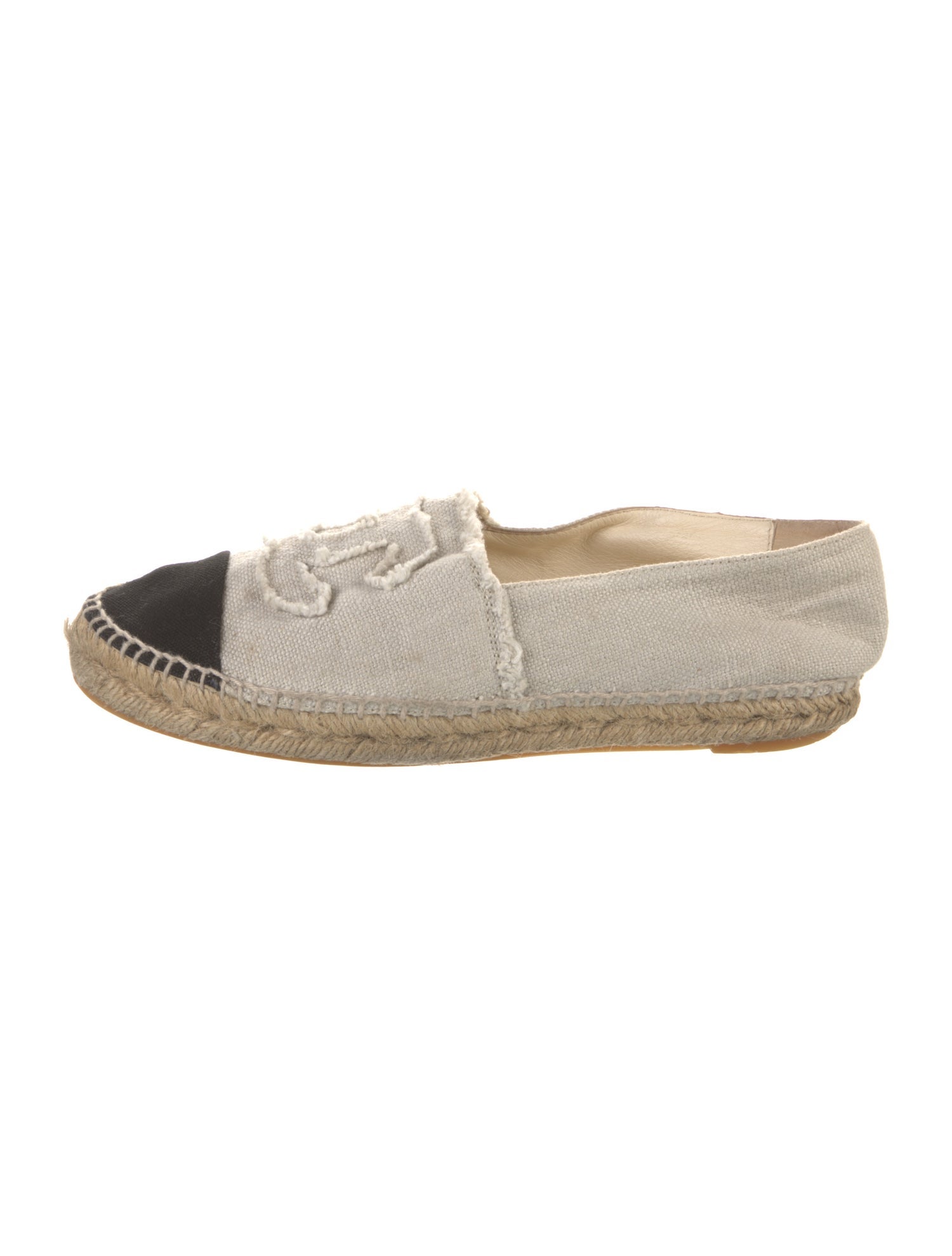 Chanel Interlocking CC Logo Canvas Espadrilles