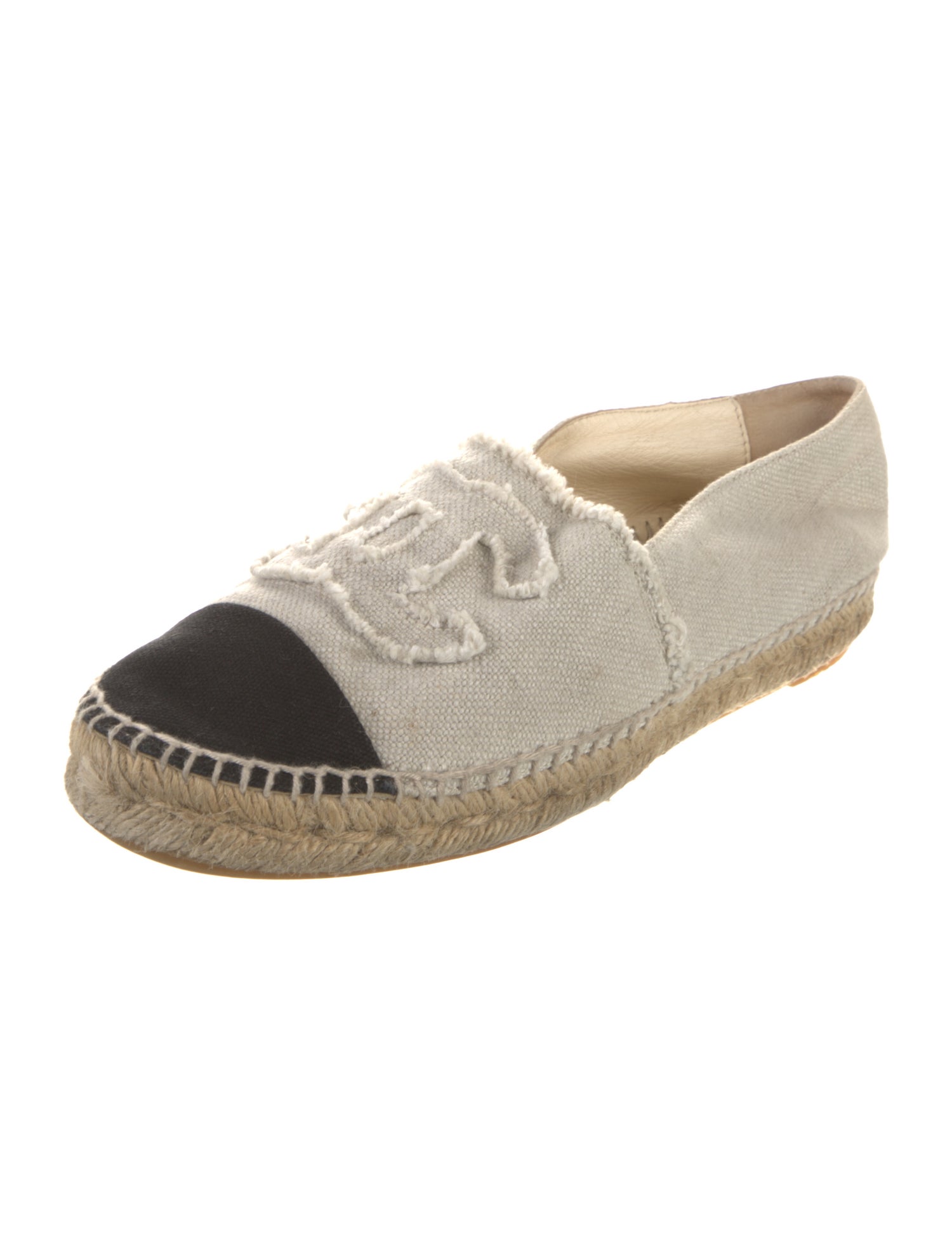 Chanel Interlocking CC Logo Canvas Espadrilles