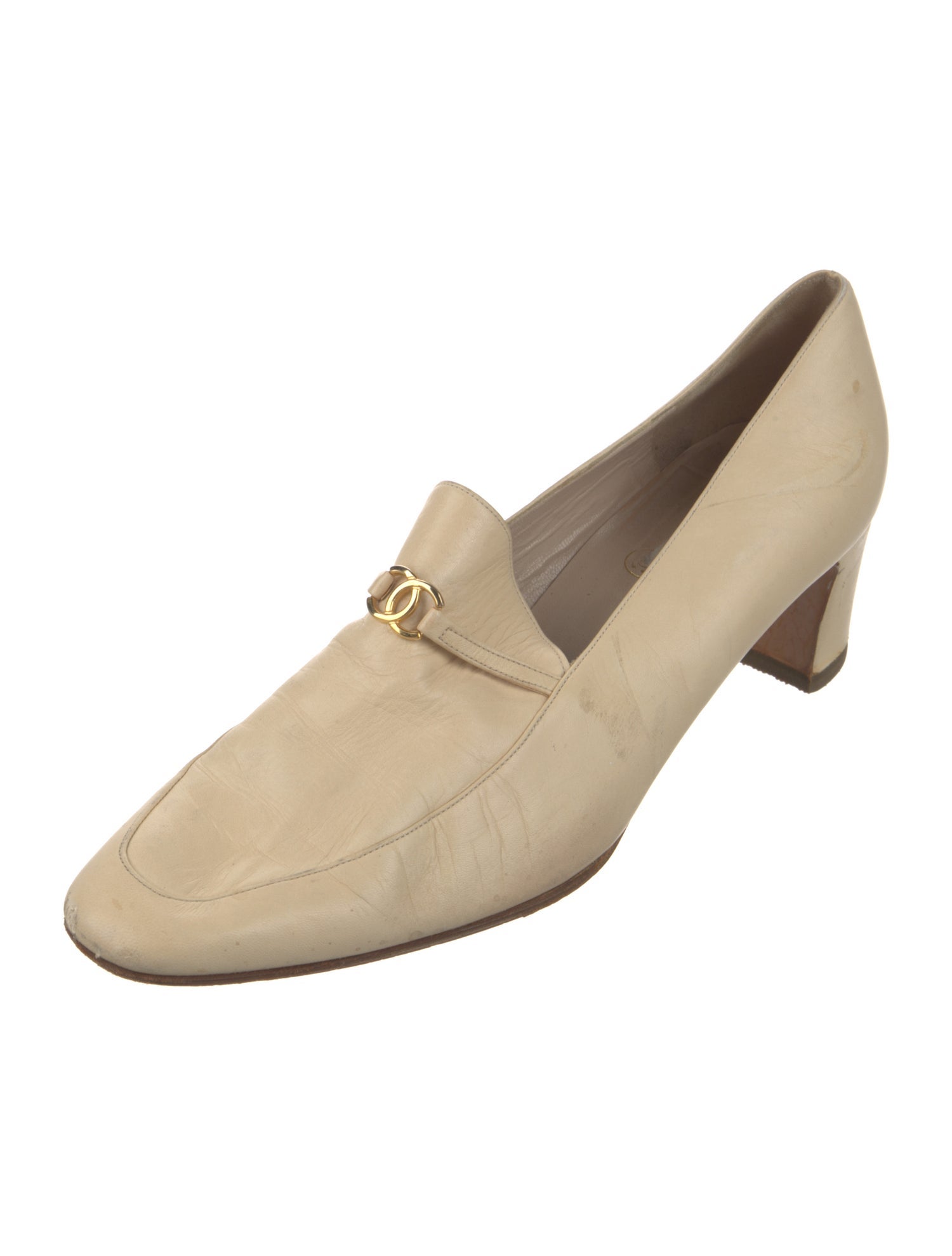 Chanel Vintage Interlocking CC Logo Pumps