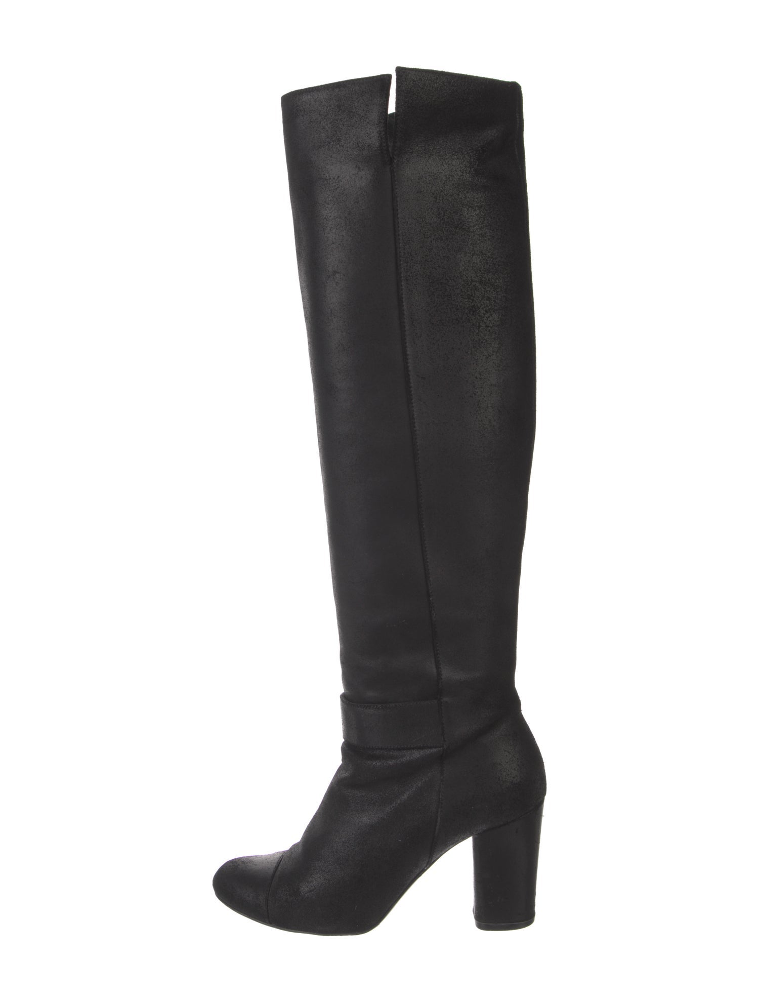 Chanel Interlocking CC Logo Suede Boots