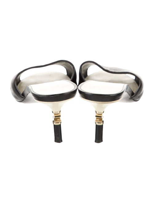 Chanel Interlocking CC Logo Leather Slides