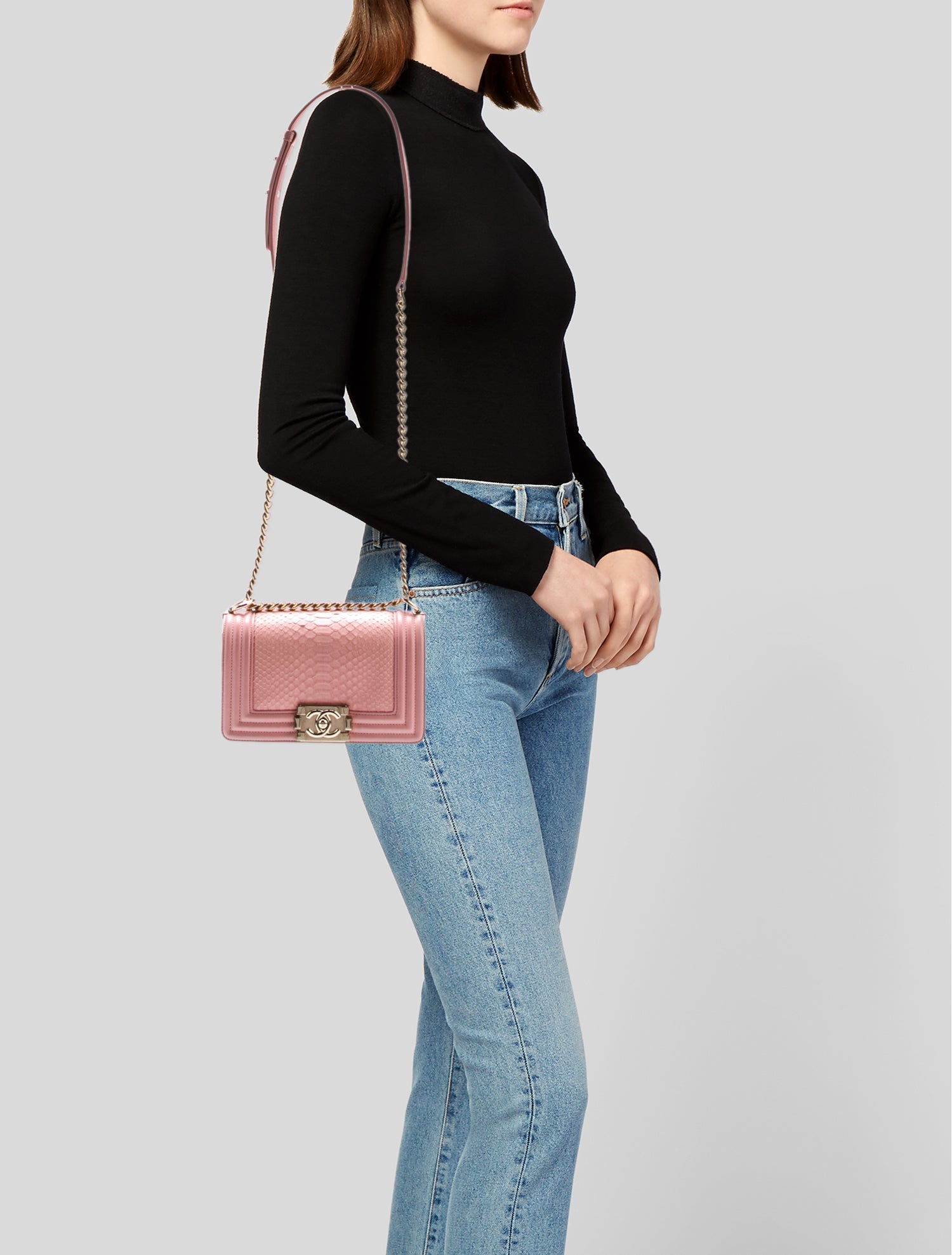 Chanel Small Python Boy Bag