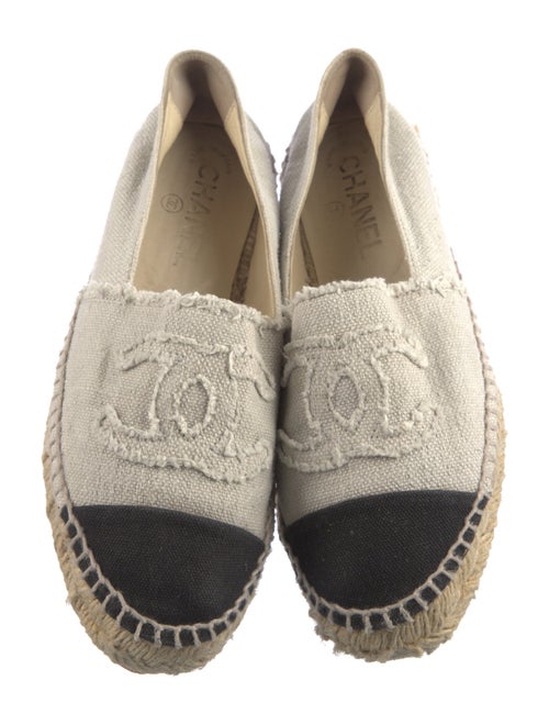 Chanel Interlocking CC Logo Canvas Espadrilles
