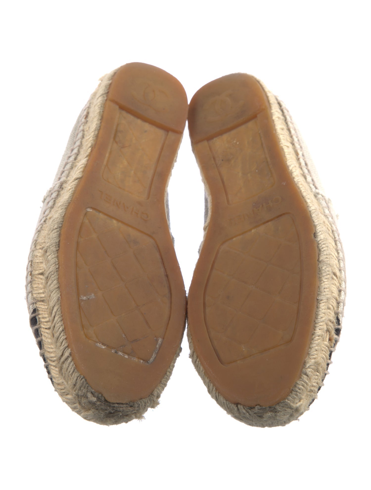Chanel Interlocking CC Logo Canvas Espadrilles