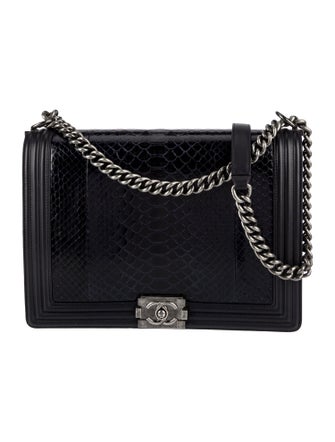 Chanel XL Python Boy Bag