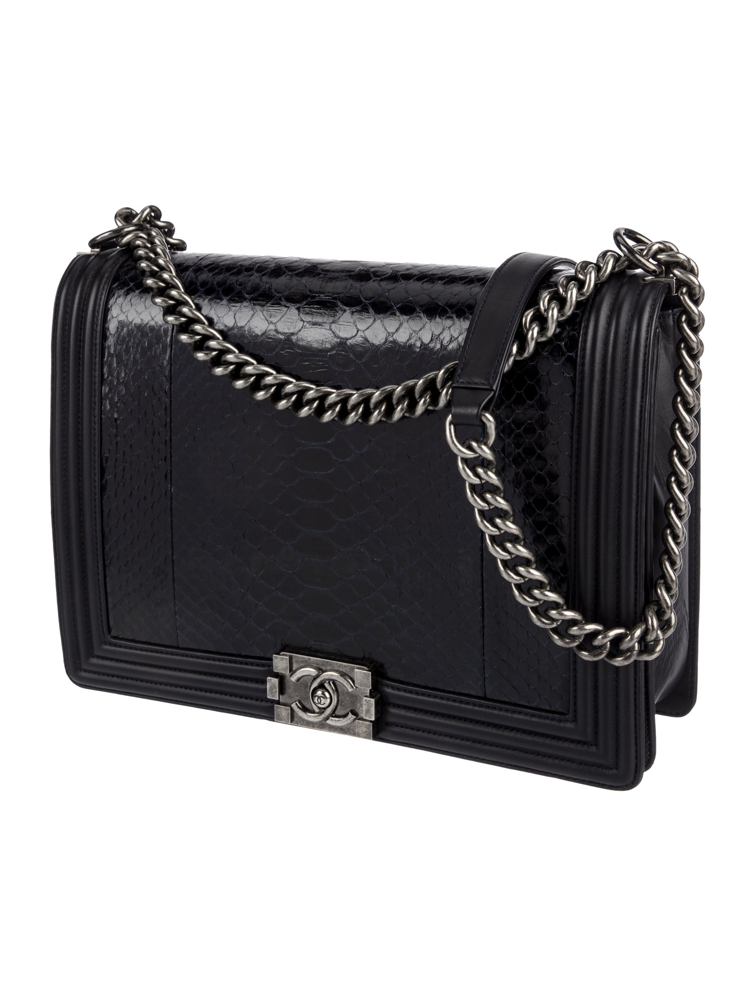 Chanel XL Python Boy Bag