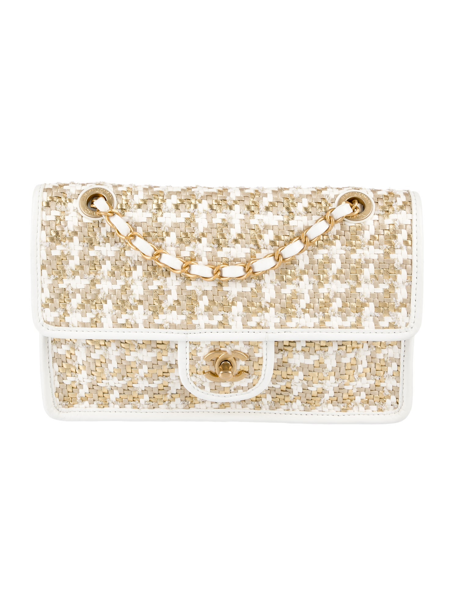Chanel Medium Woven Single Flap Bag