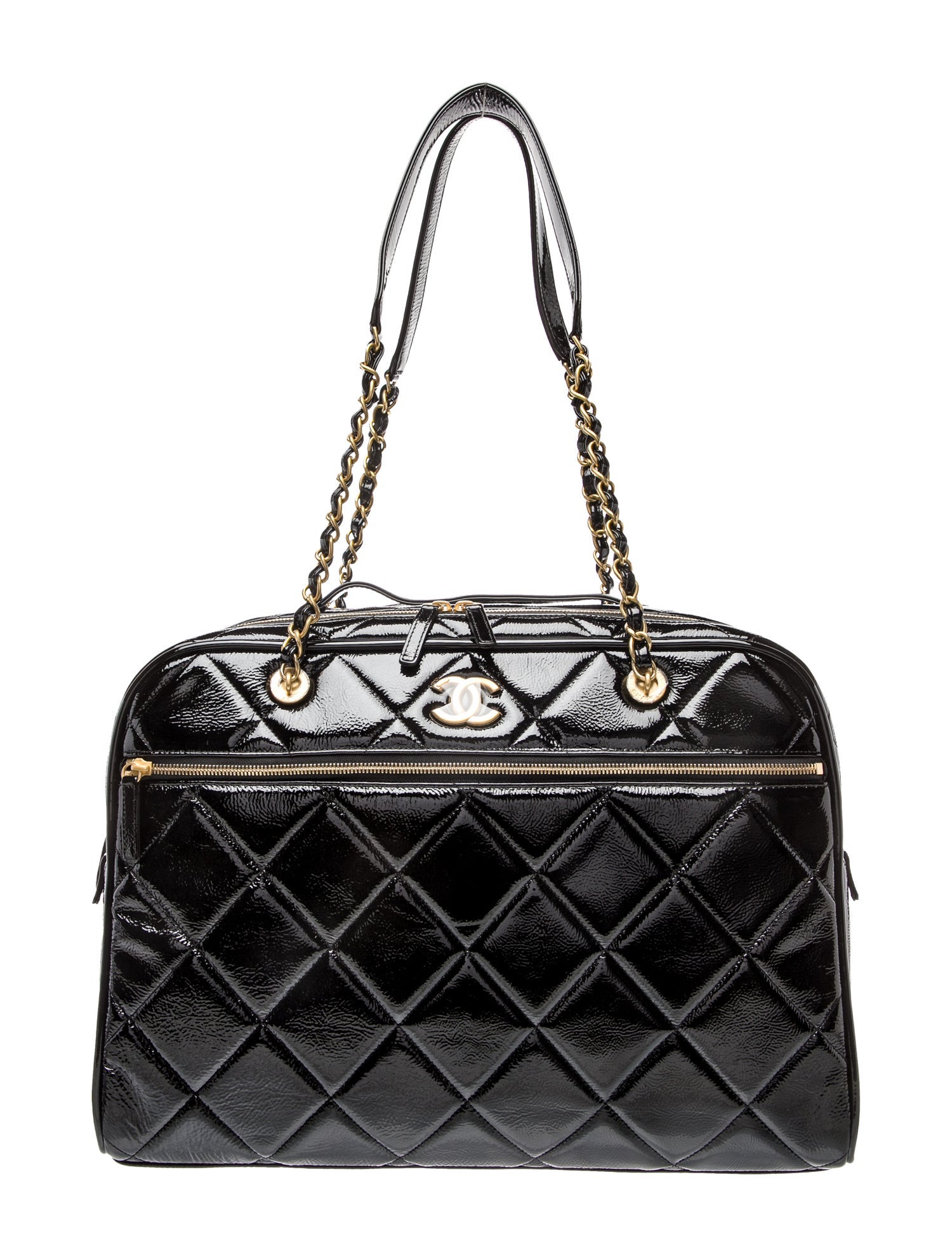 Chanel 2025 Large Métiers d’art Patent Travel Bowling Bag