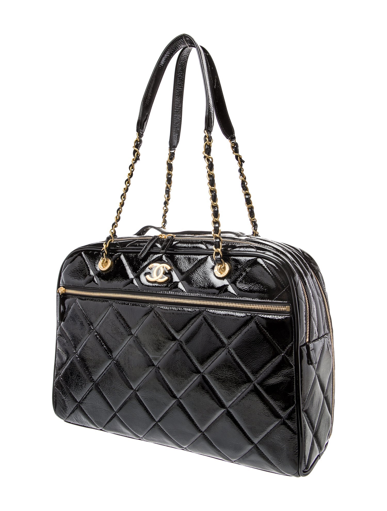 Chanel 2025 Large Métiers d’art Patent Travel Bowling Bag