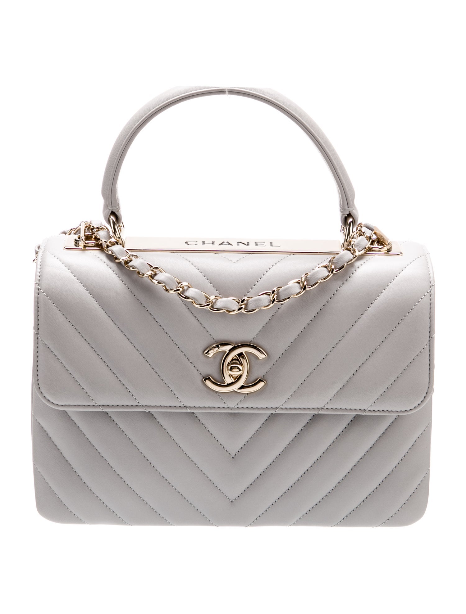 Chanel Small Chevron Trendy Handle Bag