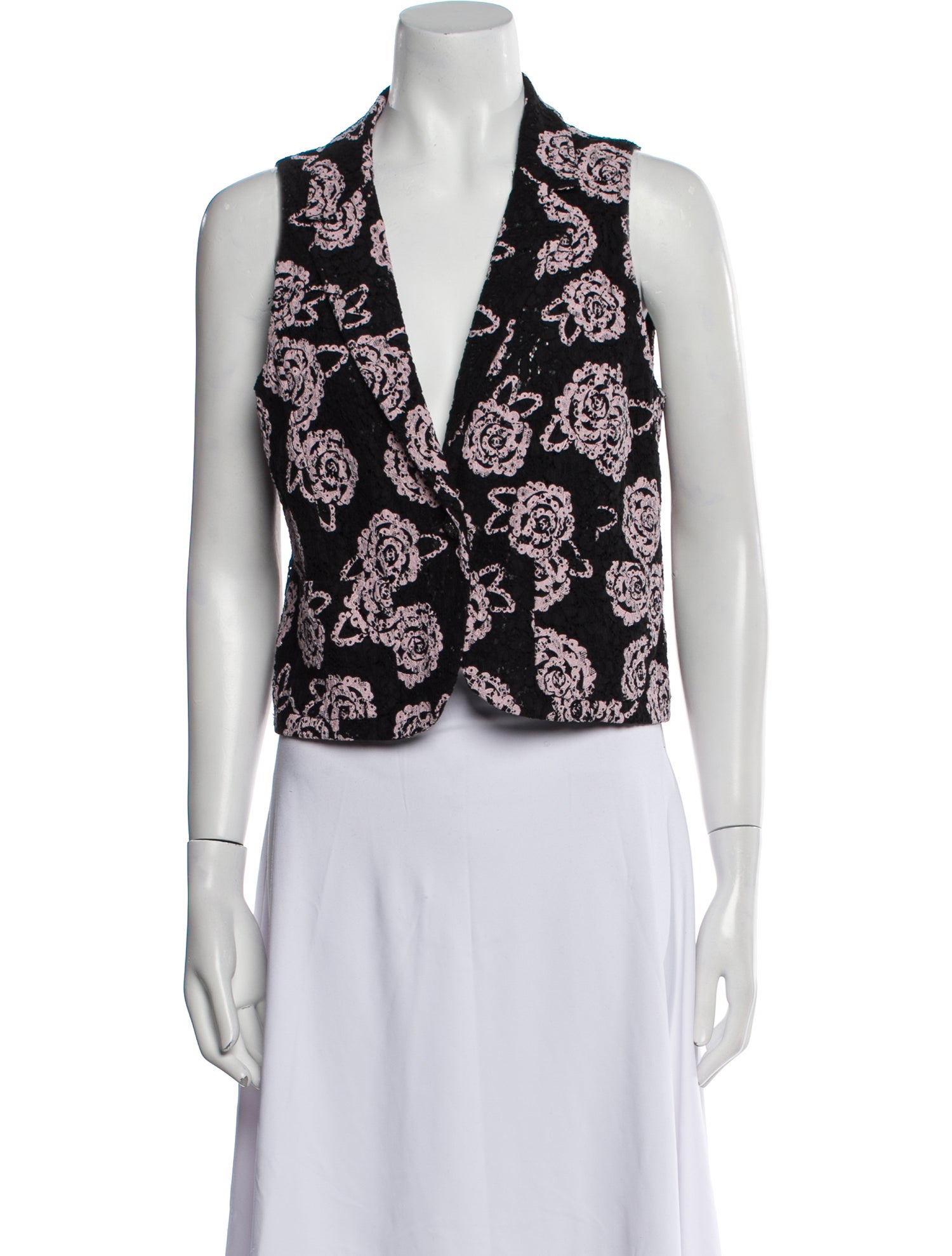 Chanel 2023 Floral Print Crop Top