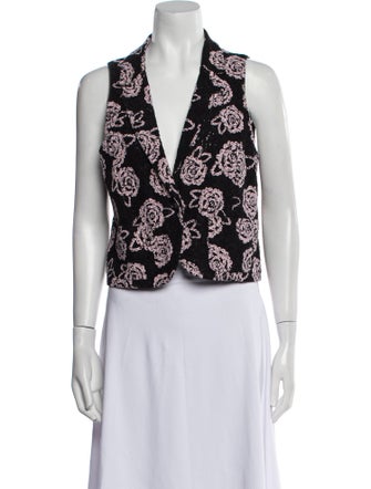 Chanel 2023 Floral Print Crop Top