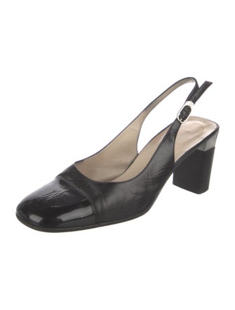 Chanel Vintage Leather Slingback Pumps