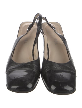 Chanel Vintage Leather Slingback Pumps