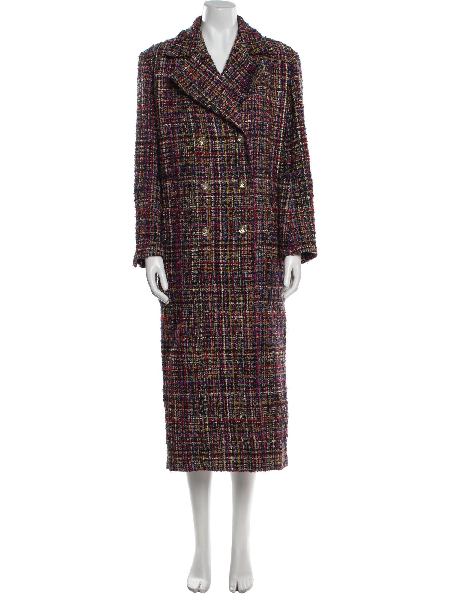 Chanel 2021 Plaid Print Peacoat