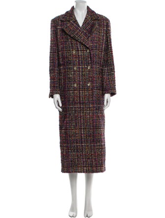 Chanel 2021 Plaid Print Peacoat
