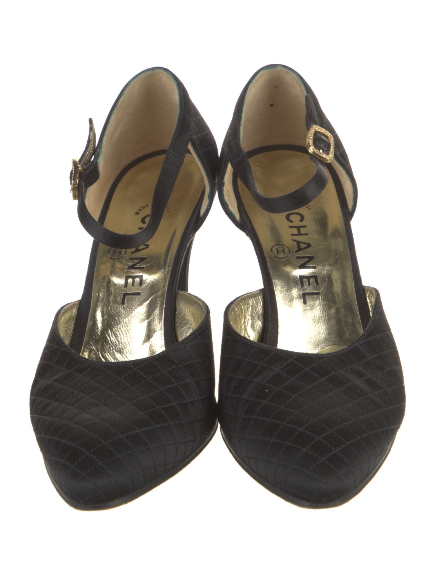 Chanel Vintage Interlocking CC Logo D'Orsay Pumps