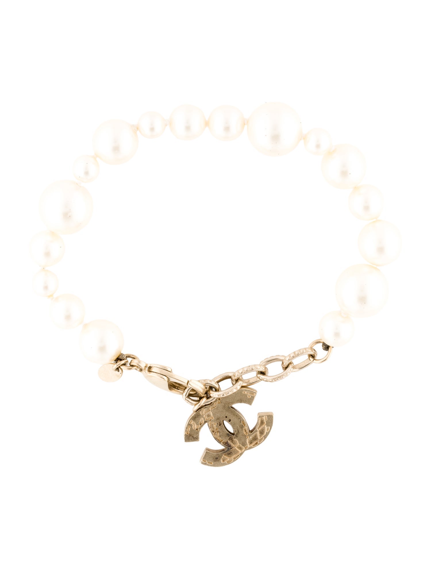 Chanel Faux Pearl Bead Bracelet