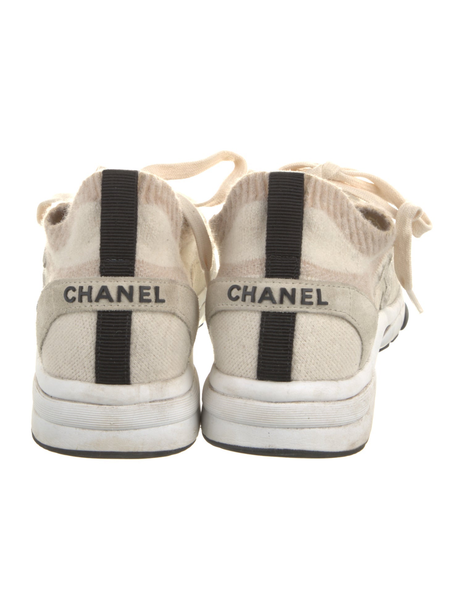 Chanel Interlocking CC Logo Suede Sneakers