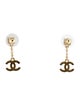 Chanel 2024 Enamel CC Drop Earrings