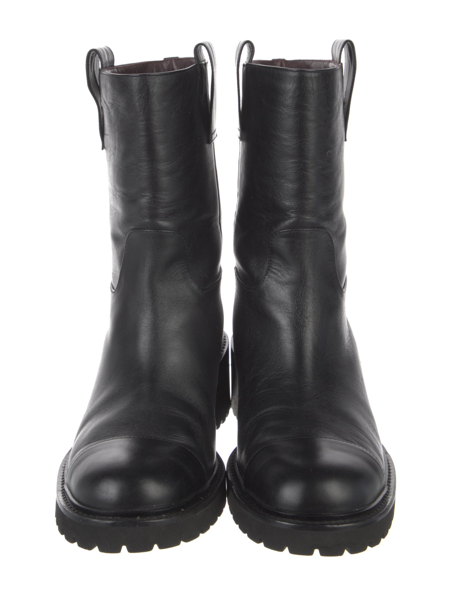 Chanel Leather Moto Boots