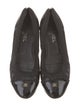 Chanel Interlocking CC Logo Leather Ballet Flats