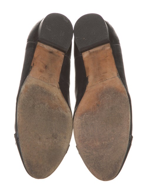 Chanel Interlocking CC Logo Leather Ballet Flats